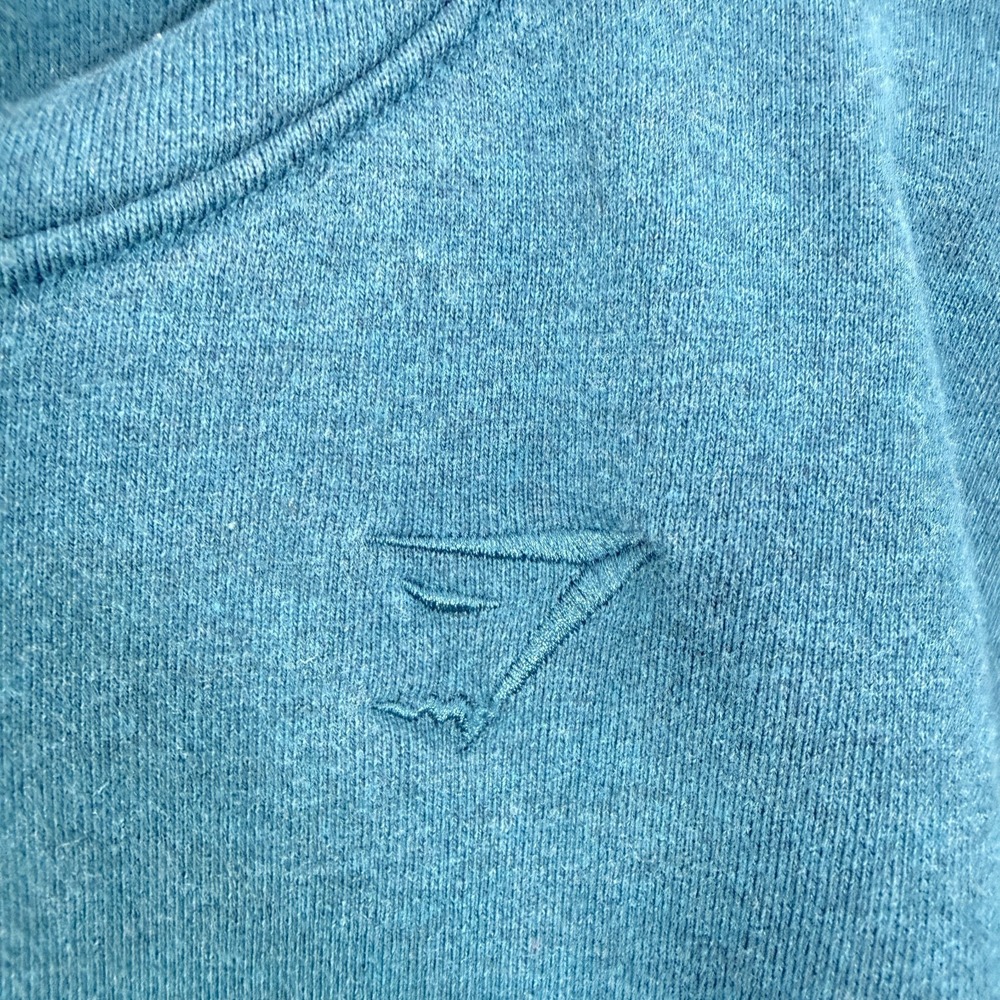 Gymshark Hoodie Womens M Blue Pullover Oversized Heavyweight Sweatshirt - Picture 7 of 8